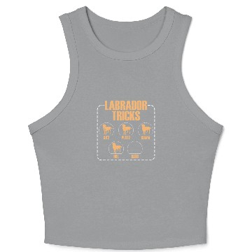Discover LABRADOR TRICKS Funny Labrador Retriever Dog Crop Tank Top
