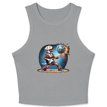 Discover Disco Labrador Retriever dog Crop Tank Top