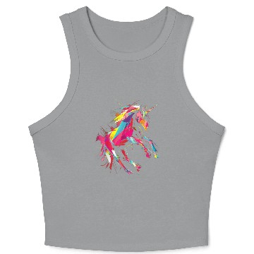Discover Unicorn Rainbow Animal Zoo Crop Tank Top