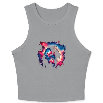 Discover Cool Galaxy Graphic Space Art Crop Tank Top