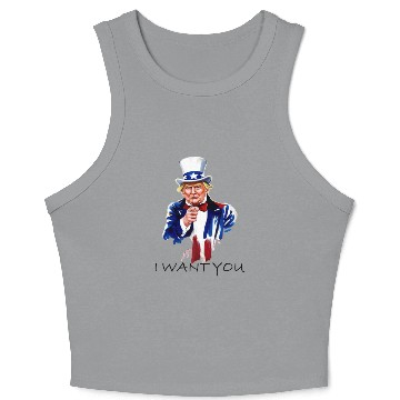 Discover TRUMP I WANT YOU Crop Tank Top