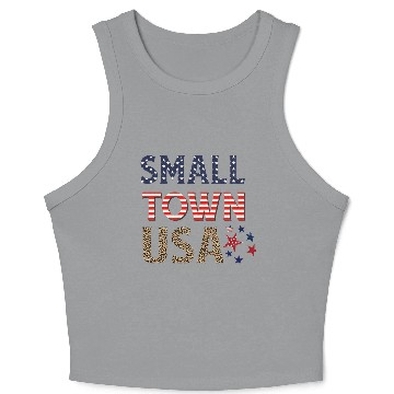 Discover SMALL TOWN USA Crop Tank Top