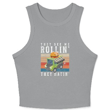 Discover Fast Food Event Snack Bar Crop Tank Top