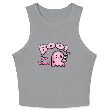 Discover Boo You Whore Ghost Crop Tank Top