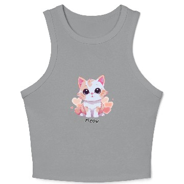 Discover Cat-Meow Crop Tank Top