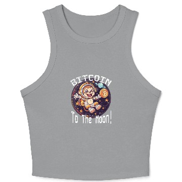 Discover Bitcoin Ape To The Moon BTC Crop Tank Top