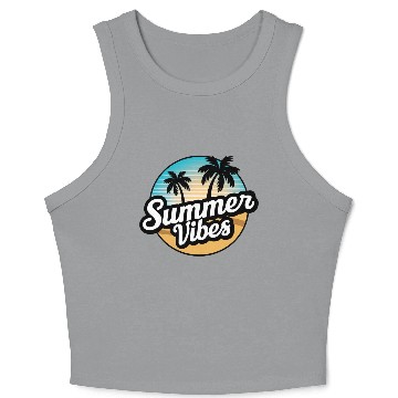 Discover Tropical Sunset Escape Crop Tank Top