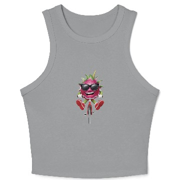 Discover Dragon Fruit Cycling On Bike Realistic Crop Tank Top