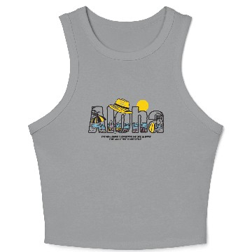 Discover Aloha Trip Tropical Vacation Design Crop Tank Top