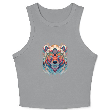 Discover Native American Spirit Wolf Crop Tank Top