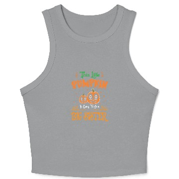 Discover Pumpkin Big Sister Crop Tank Top