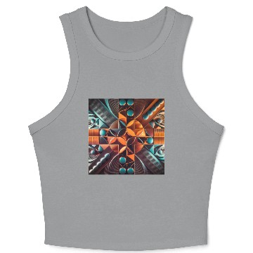 Discover Geometric Symphony Crop Tank Top