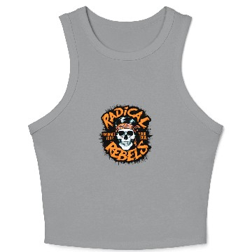 Discover Skull Radical Rebels Embrace Your Edge Crop Tank Top