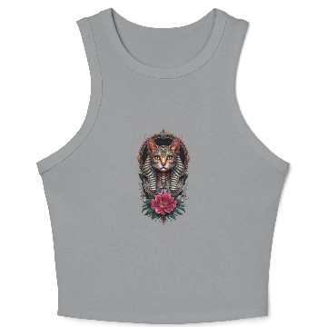 Discover Royal Egyptian Cat Crop Tank Top