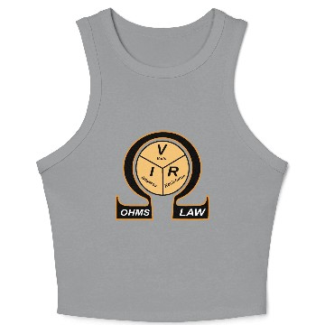 Discover ohm law symbol formula Triangle Crop Tank Top engineers