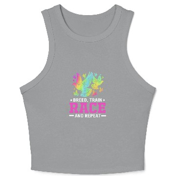 Discover Retro Breed Train Race And Repeat Funny Pigeon Crop Tank Top