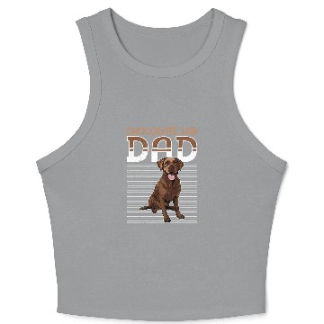 Discover Labrador CHOCOLATE LAB DAD Labrador Owner Crop Tank Top