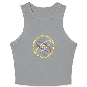 Discover Math Lover Pi Day Atom Symbol Numbers 3.14 Crop Tank Top