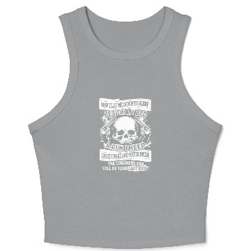Discover Gun Design - Now I Lay Down To Sleep Crop Tank Top