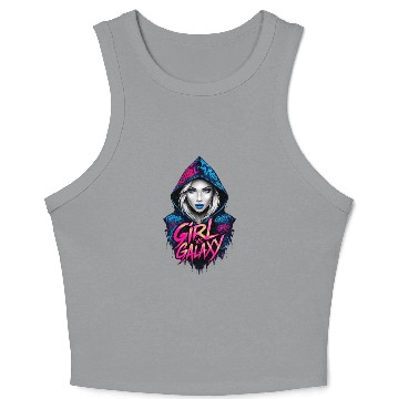 Discover Girl Vs galaxy Crop Tank Top
