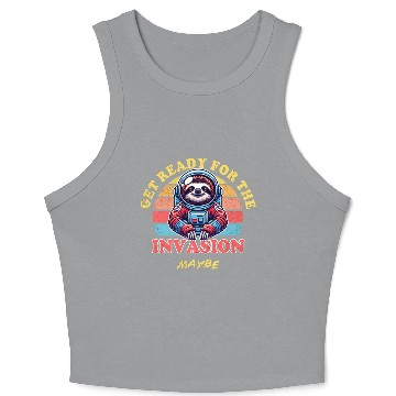 Discover Alien sloth, get ready for the invasion Crop Tank Top