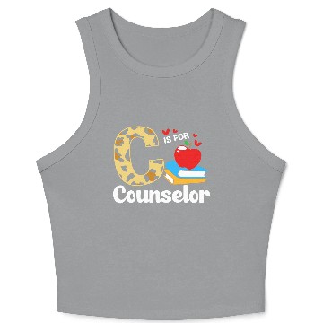 Discover Leopard Print Back To School For School Counselor Crop Tank Top