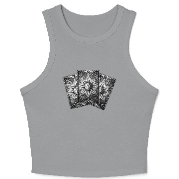 Discover Sun Tarot Card Crop Tank Top