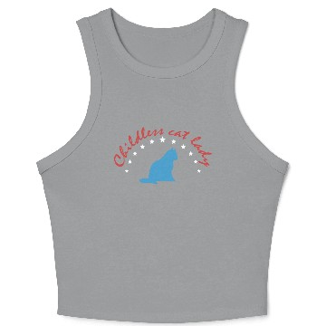 Discover Vintage And Retro Funny Childless Cat Lady Crop Tank Top