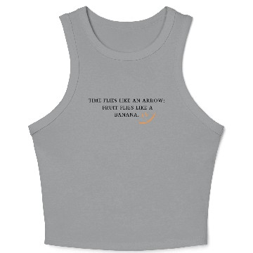 Discover Banana Logic: Witty Wordplay Collection Crop Tank Top
