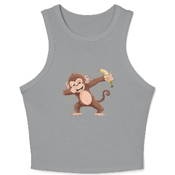 Discover Cute Monkey for Kids for a Kid Crop Tank Top