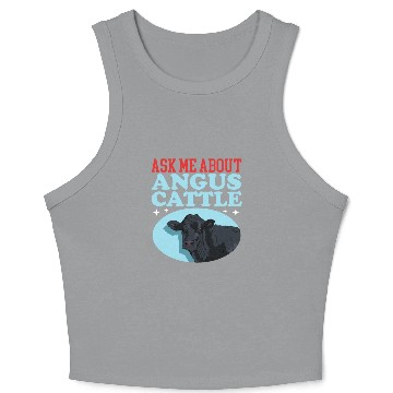 Discover Black Angus Cow Ask About Angus Cattle Crop Tank Top