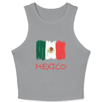 Discover Mexican Flag Crop Tank Top