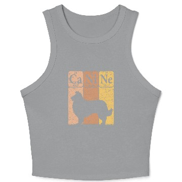 Discover Rough Collie Periodic Table Elements Dog Lover Crop Tank Top