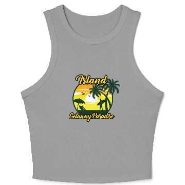 Discover Island Getaway Paradise Crop Tank Top