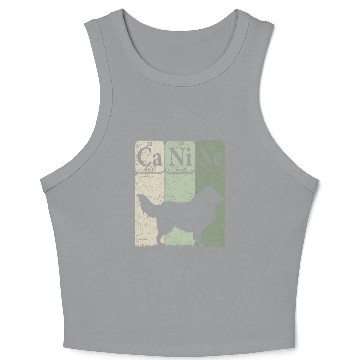 Discover Rough Collie Periodic Table Elements Dog Lover Crop Tank Top