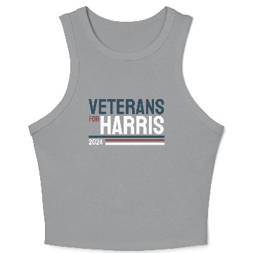 Discover Veterans For Kamala Harris 2024 Election Crop Tank Top