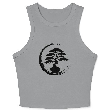 Discover Beautiful Old Bonsai Tree At Sunrise Crop Tank Top