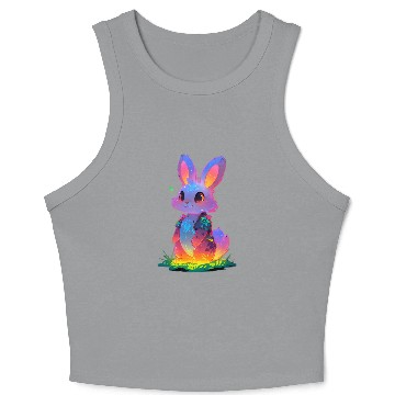 Discover Neon Night Bunny Crop Tank Top