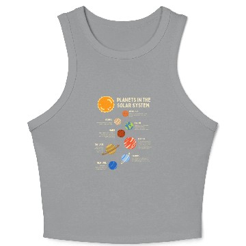 Discover Colorful Solar System Planets Space Science Crop Tank Top