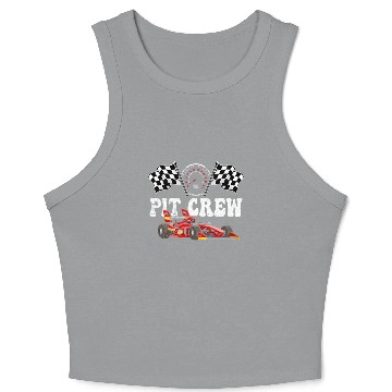 Discover Pit Crew Racing Car Lover Crop Tank Top