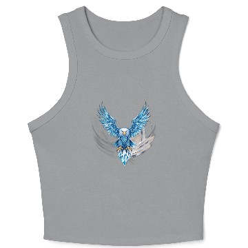Discover Elevate Your Style with the Crystal Eagle Crop Tank Top