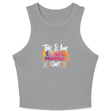 Discover School Counselor Watercolor This Crop Tank Top
