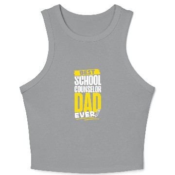 Discover School Counselor Dad Best School Crop Tank Top