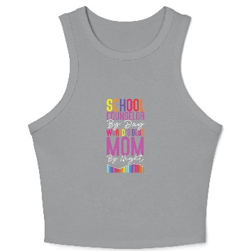 Discover School Counselor Mom School Crop Tank Top