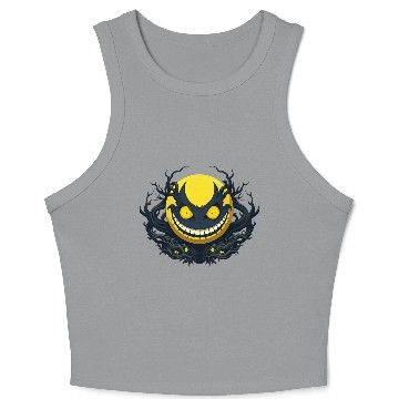 Discover Bright yellow face with sinister twists. Crop Tank Top