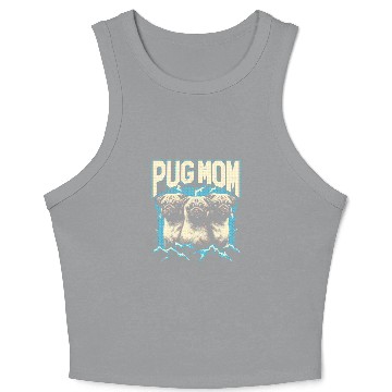 Discover Pug Mom Bootleg Crop Tank Top