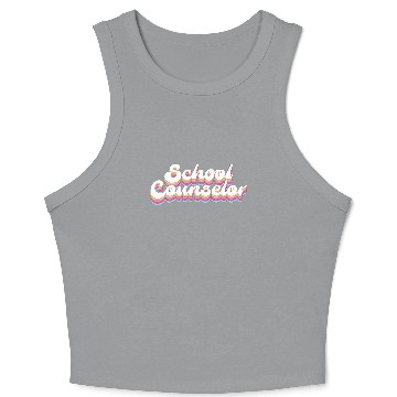 Discover School Counselor Retro 80s 90s Crop Tank Top