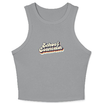 Discover School Counselor Retro Vintage Crop Tank Top