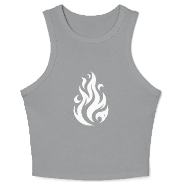 Discover T Tattoo Flames Fire Illustration Design Crop Tank Top