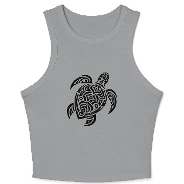 Discover Elegant T Tattoo Turtle Crop Tank Top